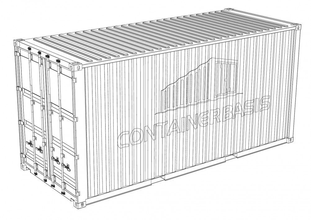 20 Fuß High Cube Container - weiß -