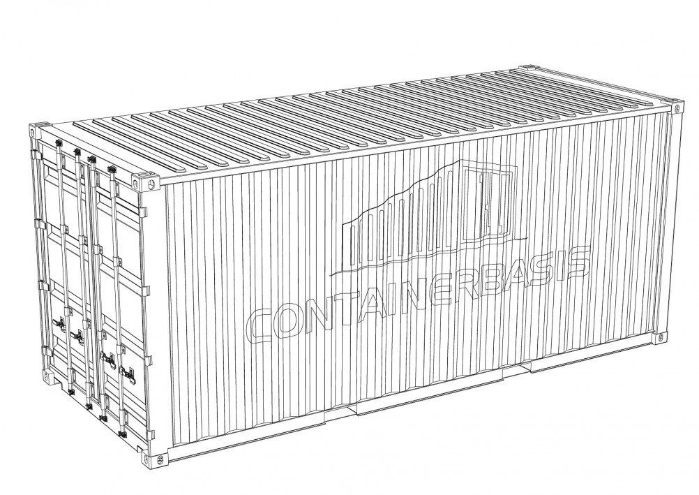 20 Fuß Container neuwertig BLAU