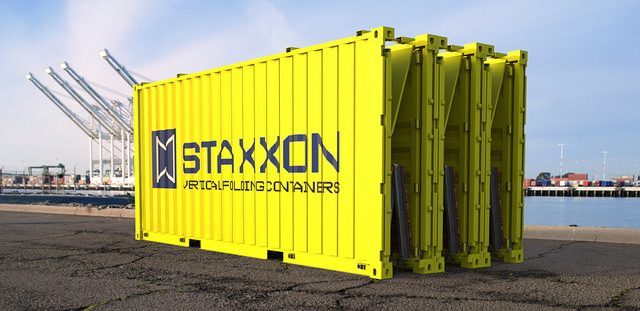 faltbarer container der firma staxxon