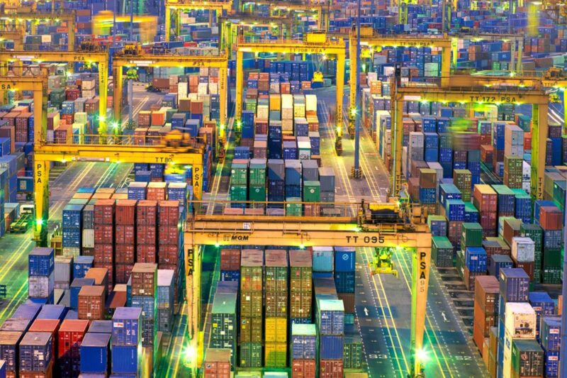 Hafenbetrieb in Shanghai