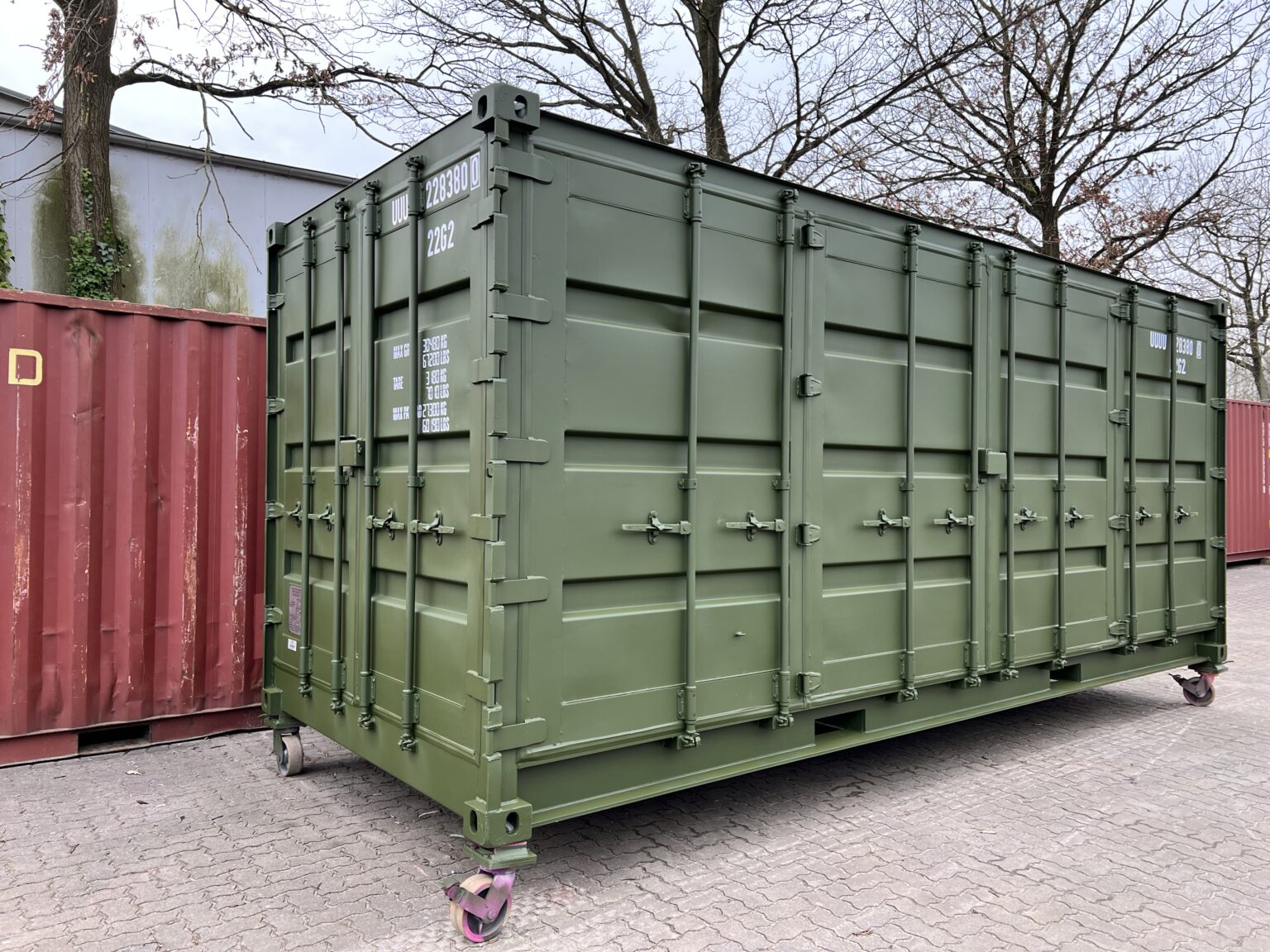 Container Mit Inliner 20 Fuß Container mit offener Seite (Side Door) - Containerbasis.de
