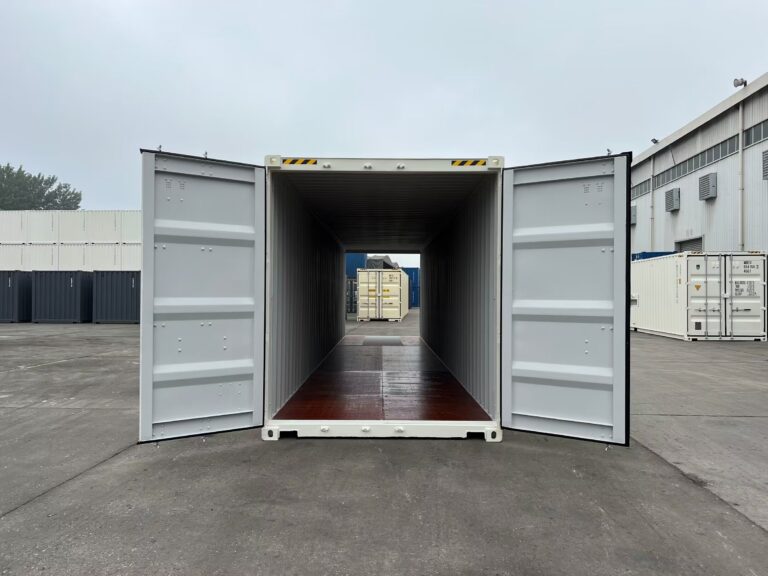 40 Fuß High Cube Double Door Container, weiß