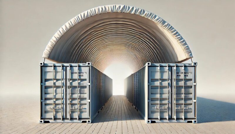 containerzelt als überdachung