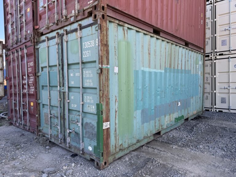 20 Fuß Container, gebraucht, mintgrün