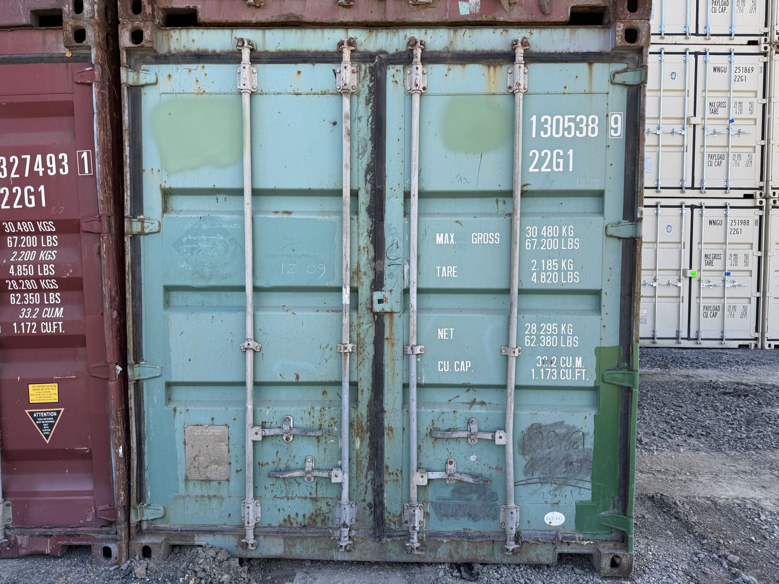 20 Fuß container gebraucht mintgrün, Bild 4