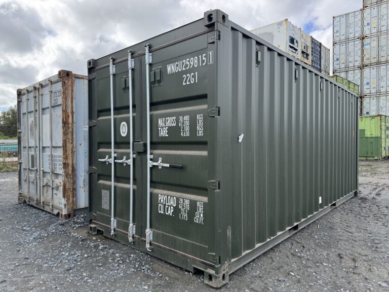 20 Fuß Container, kieferngrün RAL 6028