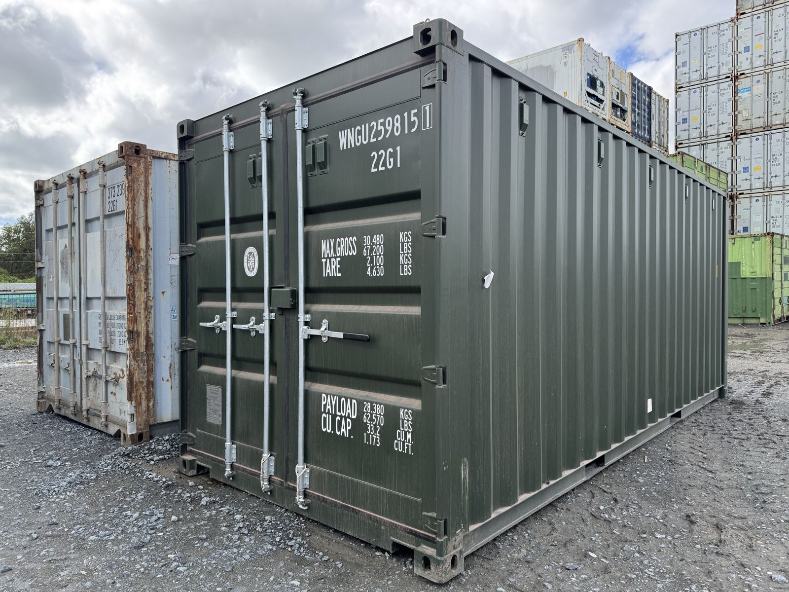 20 Fuß container kieferngrün RAL 6028, Bild 1