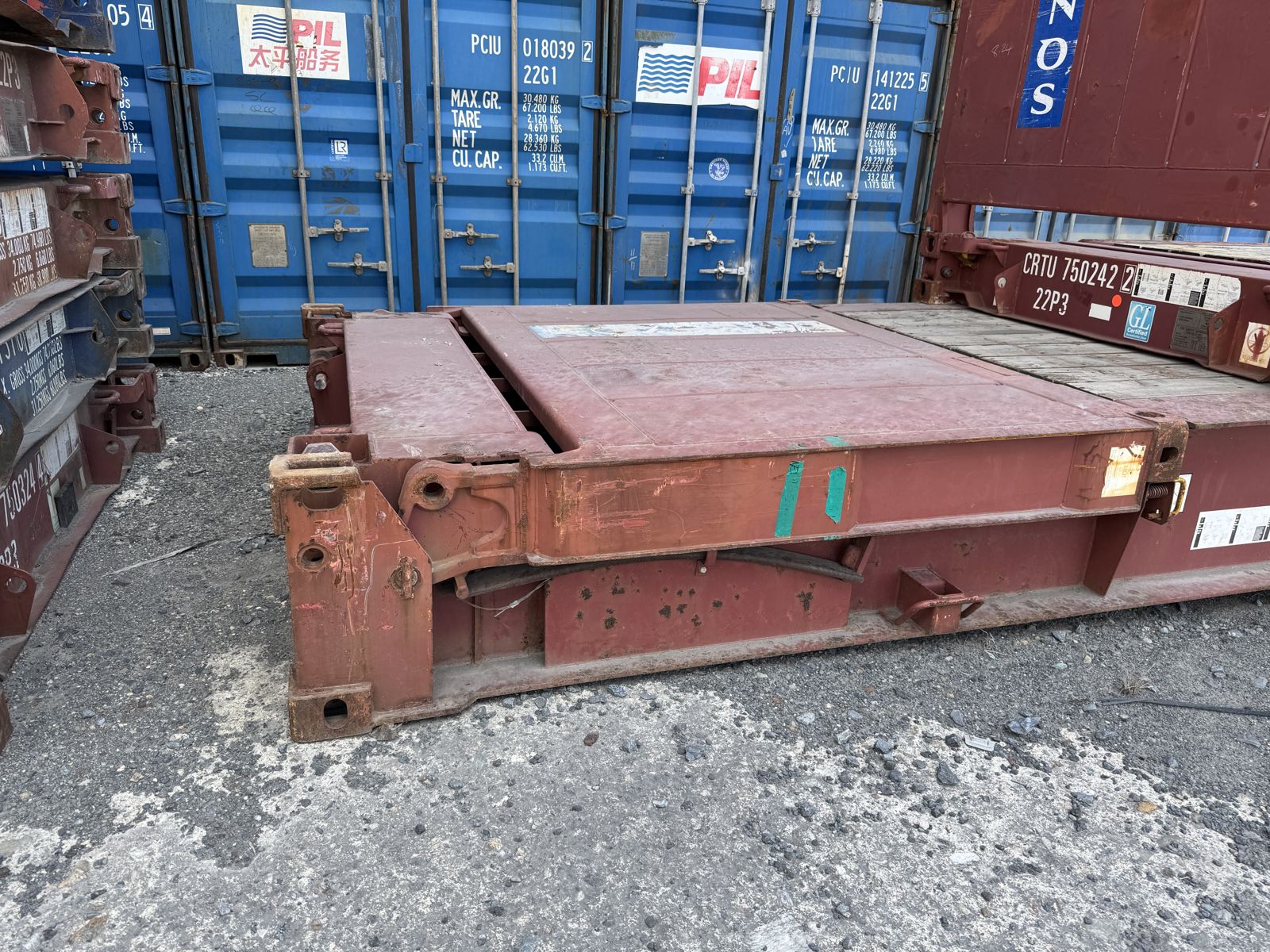 20 Fuß flatrack gebraucht klappbare stirnseiten, Bild 2