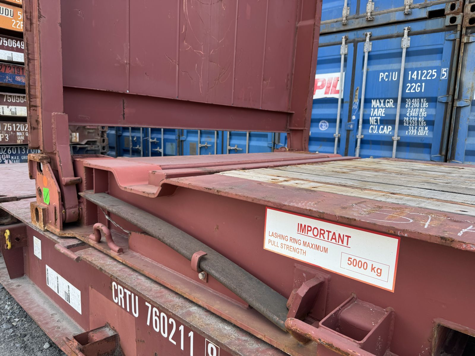 20 Fuß flatrack gebraucht klappbare stirnseiten, Bild 5