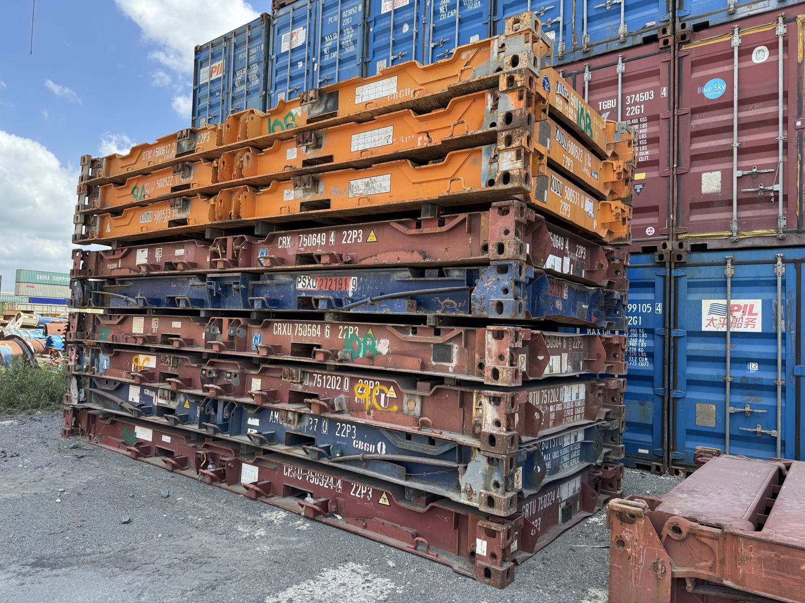 20 Fuß flatrack gebraucht klappbare stirnseiten, Bild 6