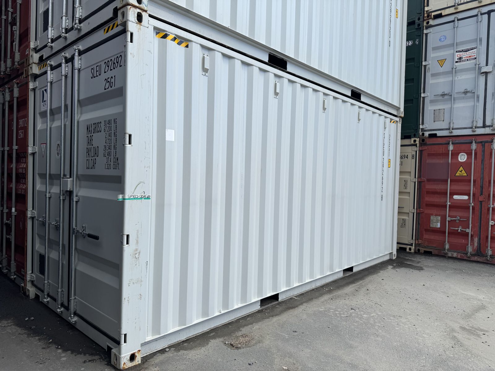 20 Fuß high cube container lichtgrau RAL 7035, Bild 1