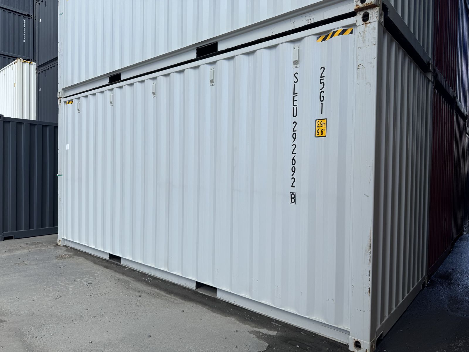 20 Fuß high cube container lichtgrau RAL 7035, Bild 3