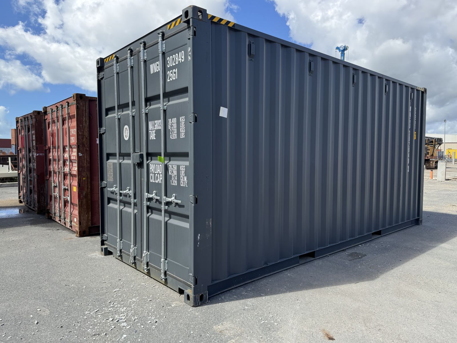 20 Fuß high cube container mit Seitentür anthrazit RAL 7016, Bild 2
