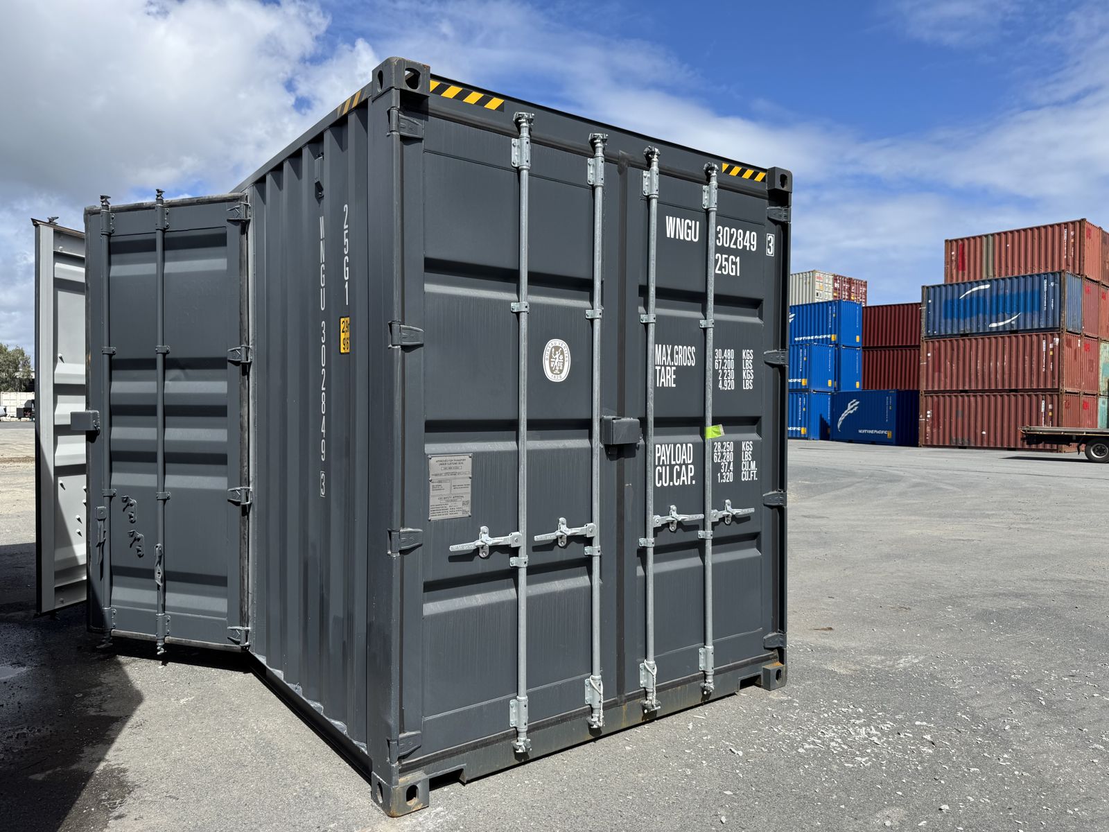 20 Fuß high cube container mit Seitentür anthrazit RAL 7016, Bild 5