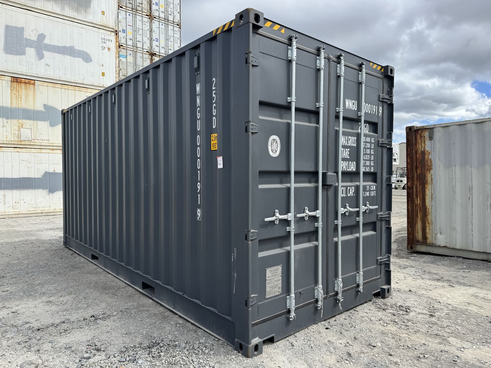 20 Fuß high cube side door container anthrazit RAL 7016, Bild 3