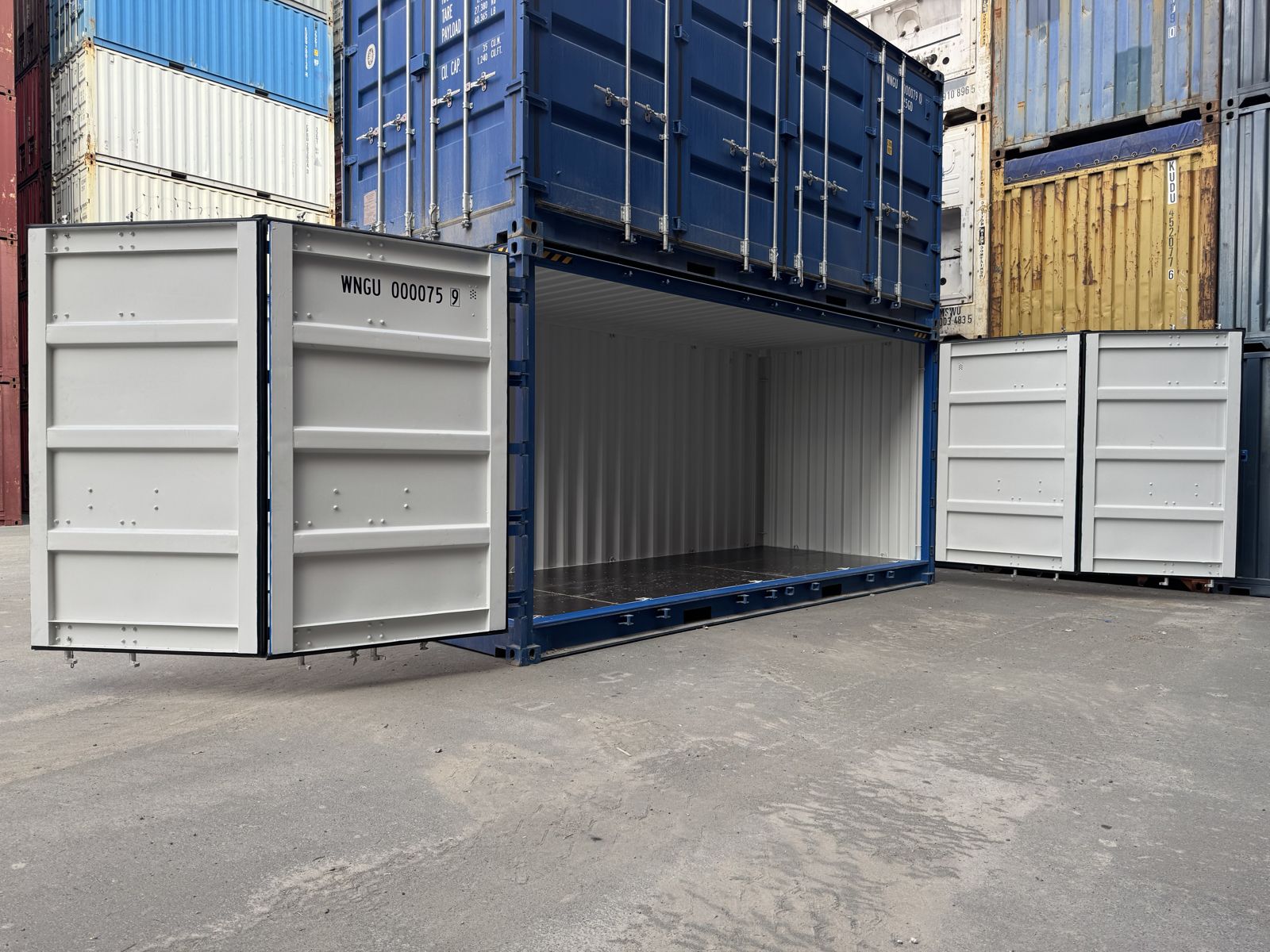 20 Fuß high cube side door container enzianblau RAL 5010, Bild 6
