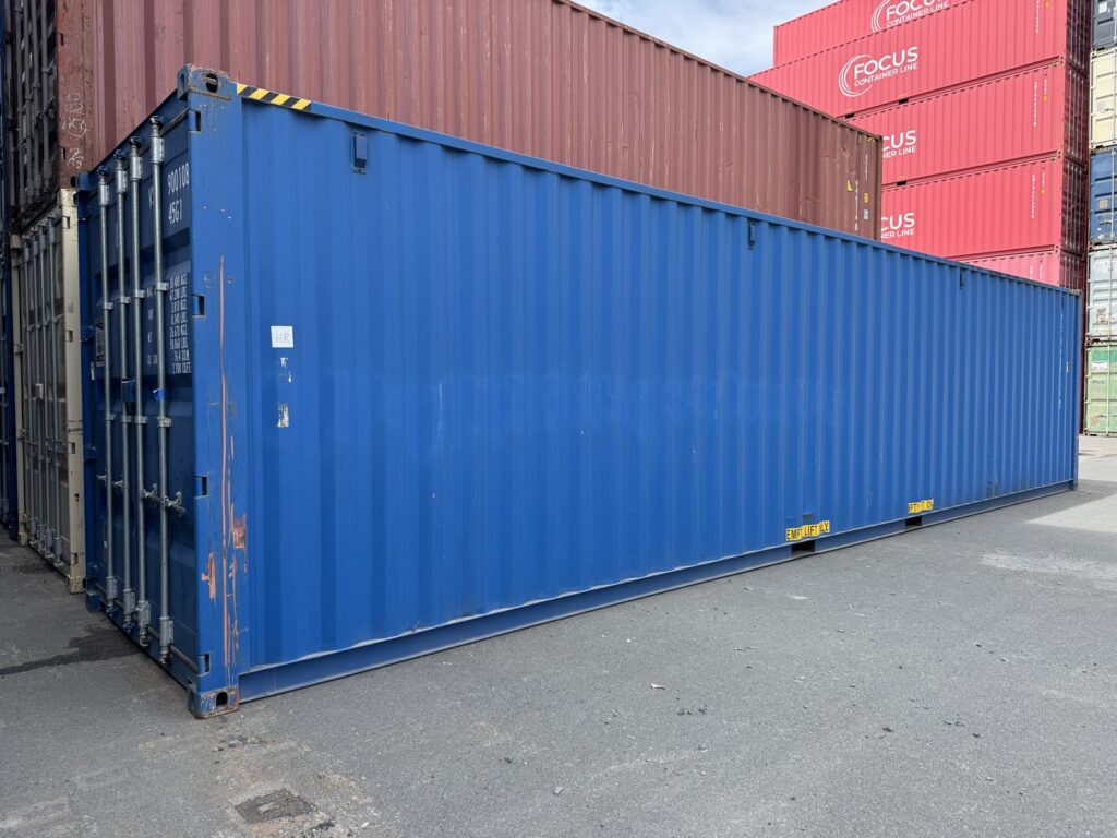 40 Fuß High Cube Container, enzianblau RAL 5010